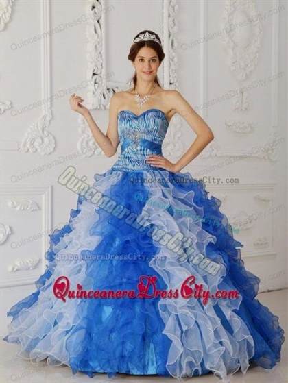 sweet 16 dresses white and blue 2017-2018