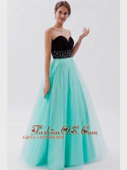 turquoise and black prom dress 2017-2018