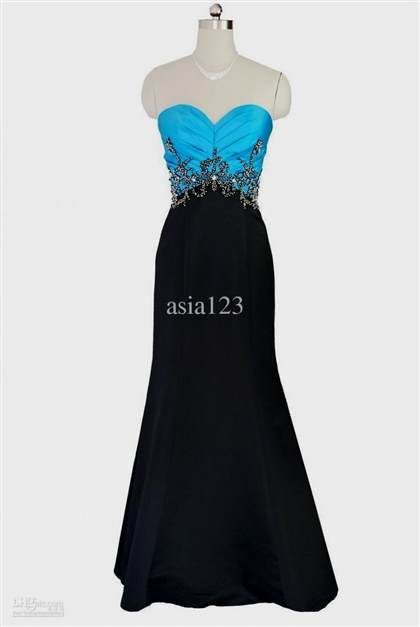 turquoise and black prom dress 2017-2018