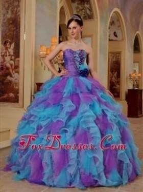 turquoise and purple quinceanera dresses 2018