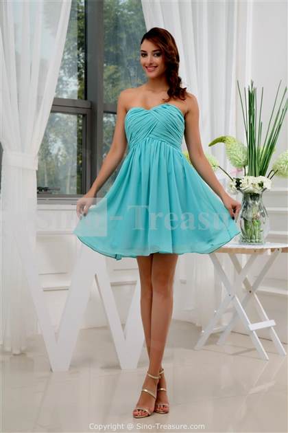 turquoise and white short dresses 2017-2018