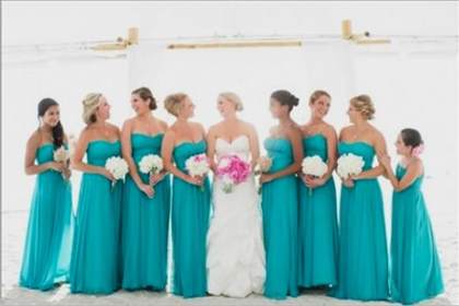 turquoise beach wedding dress 2018