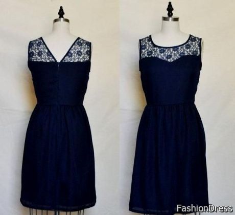 vintage dark blue bridesmaid dresses 2017-2018