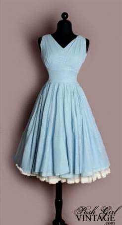 vintage dresses 1950s blue 2017-2018