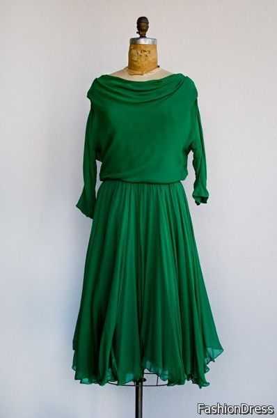 vintage emerald green dress 2017-2018