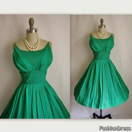 vintage emerald green dress 2017-2018