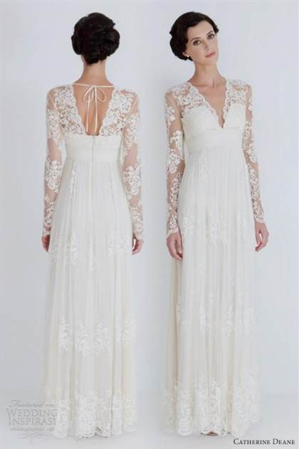 vintage long sleeve lace wedding dress 2017-2018