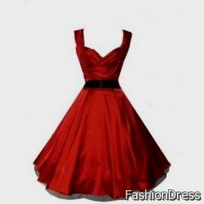 vintage red cocktail dress 2017-2018