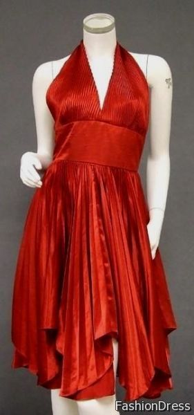 vintage red cocktail dress 2017-2018