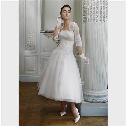 vintage tea length wedding gowns 2017-2018