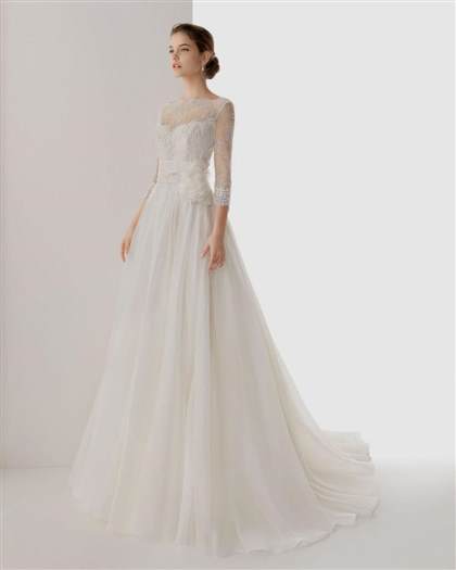 wedding dress with sleeves silhouette 2018
