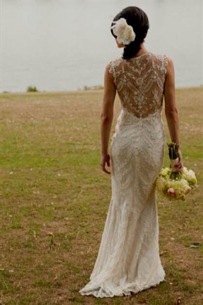 wedding dresses with lace back cut out 2018