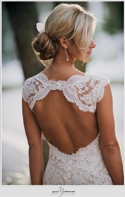 wedding dresses with lace back cut out 2018