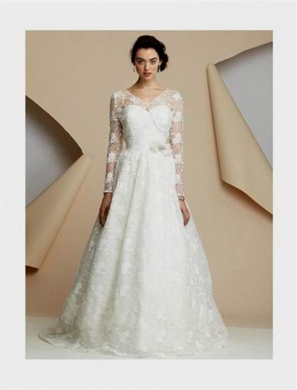 wedding gowns with sleeves and lace 2018