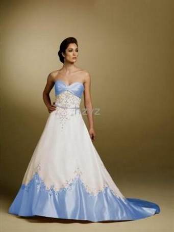 white and baby blue wedding dresses 2018