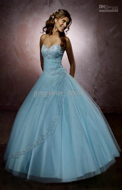 white and blue lace prom dresses 2017-2018
