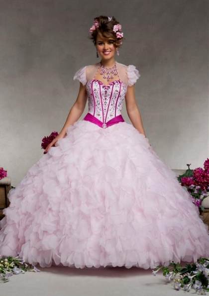 white and light pink quinceanera dresses 2018