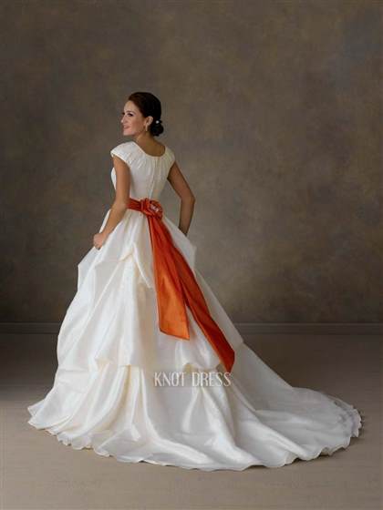 white and orange wedding dresses 2017-2018