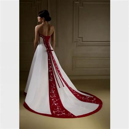 white and red wedding dress 2017-2018