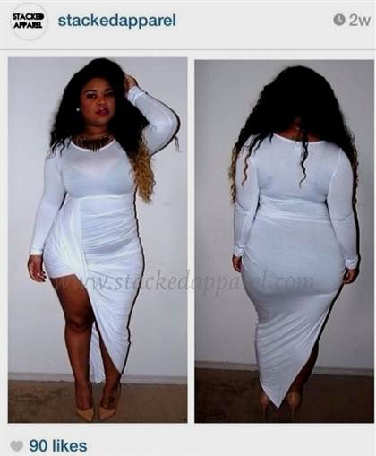 white bodycon dress plus size 2018