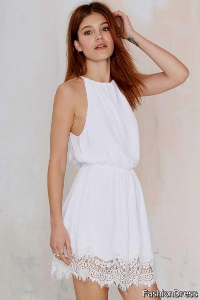 white casual dresses 2017-2018
