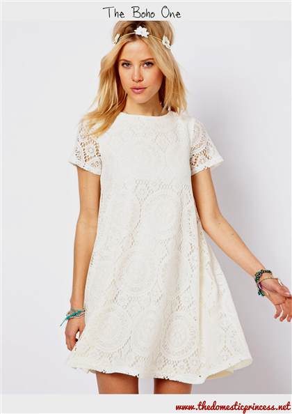 white lace boho dress 2017-2018