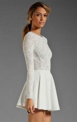 white long sleeve dress 2018