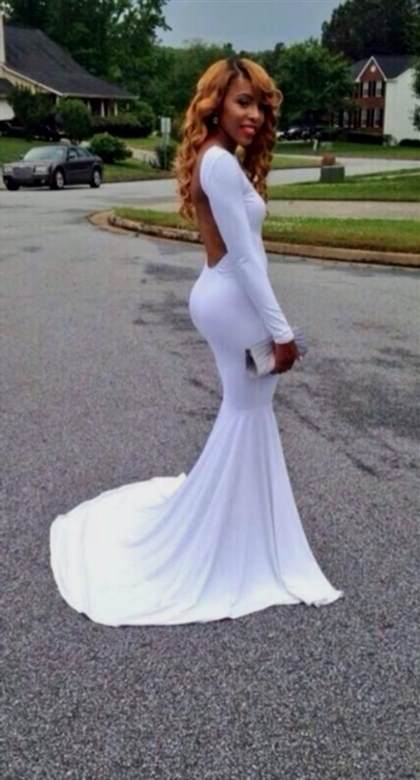 white long sleeve prom dress 2017-2018