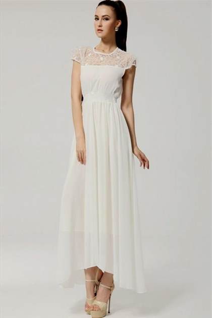 white maxi dress with sleeves 2017-2018
