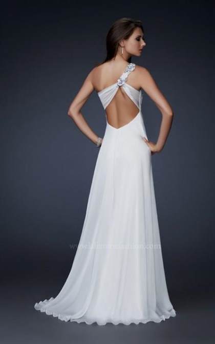 white one sleeve prom dresses 2017-2018
