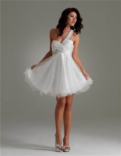 white prom dresses short 2017-2018