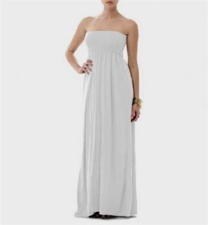 white strapless maxi dress 2018
