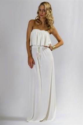 white strapless maxi dress 2018