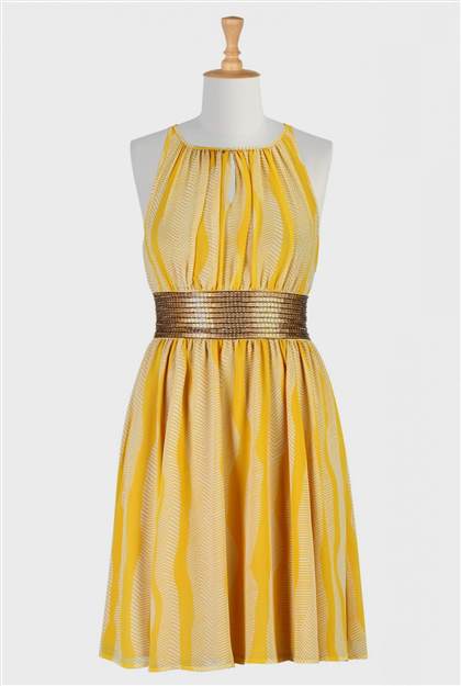 yellow casual dresses 2017-2018