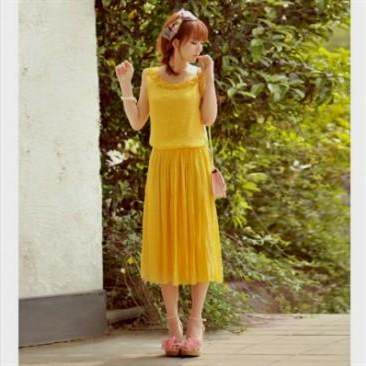 yellow casual dresses 2017-2018