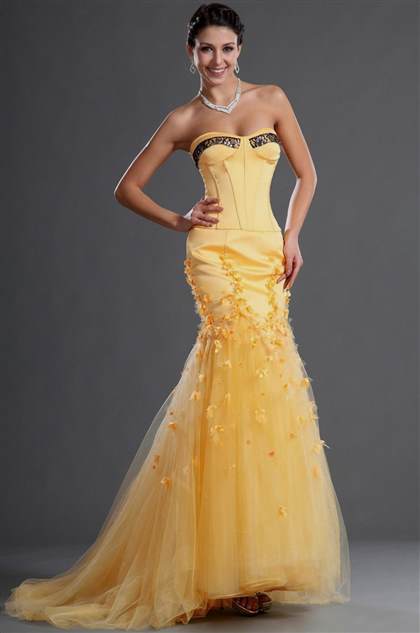 yellow mermaid dresses 2017-2018