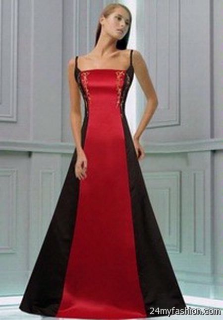 Black and red bridesmaid dresses 2018-2019