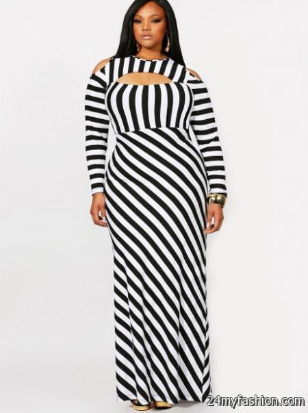 Black and white plus size dresses 2018-2019