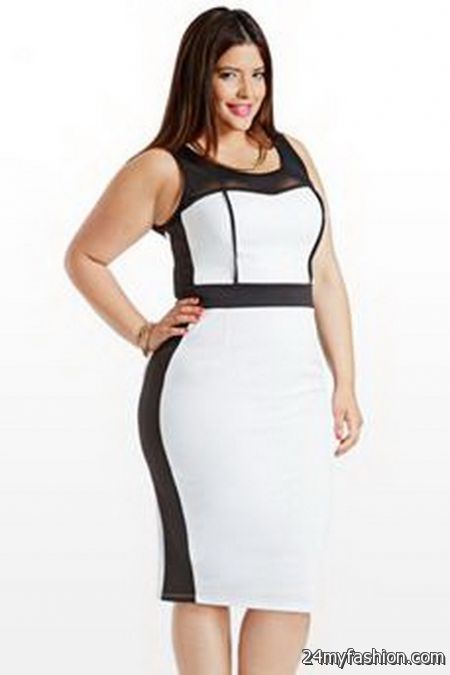 Black and white plus size dresses 2018-2019