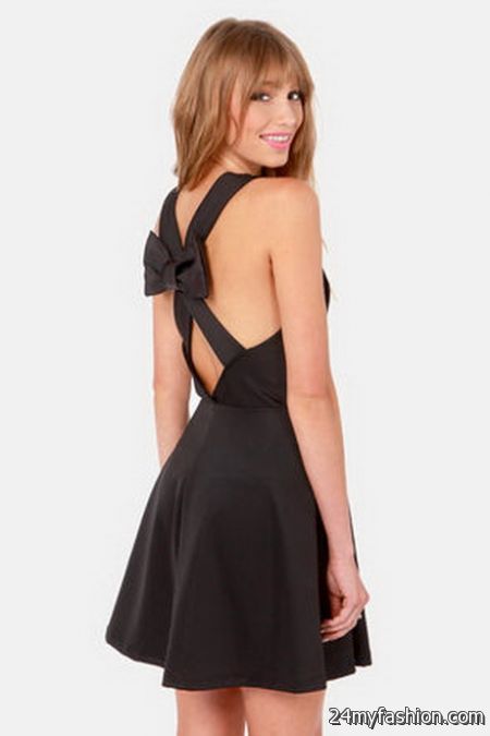 Black dress with bow 2018-2019