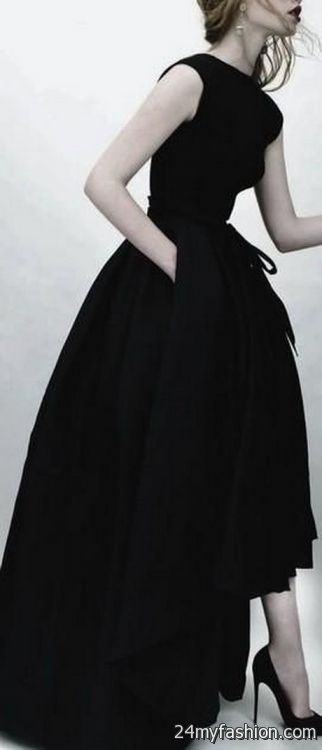 Black dress with pockets 2018-2019