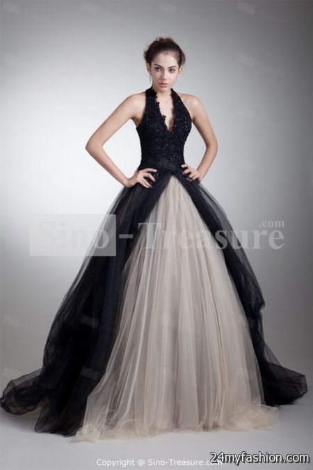 Black lace ball gowns 2018-2019