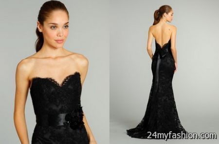Black lace bridesmaid dress 2018-2019