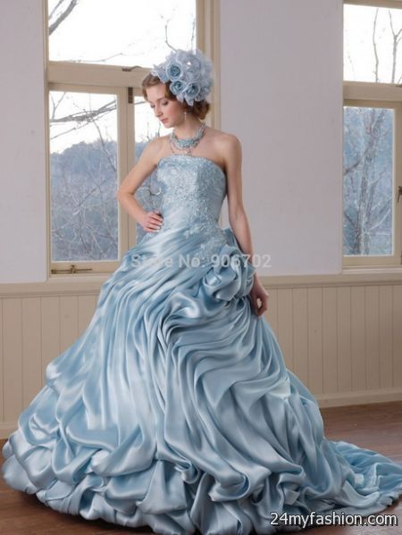 Blue bridal gowns 2018-2019
