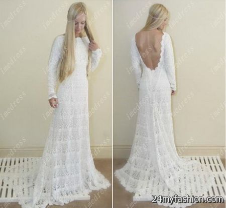 Bohemian vintage wedding dresses 2018-2019