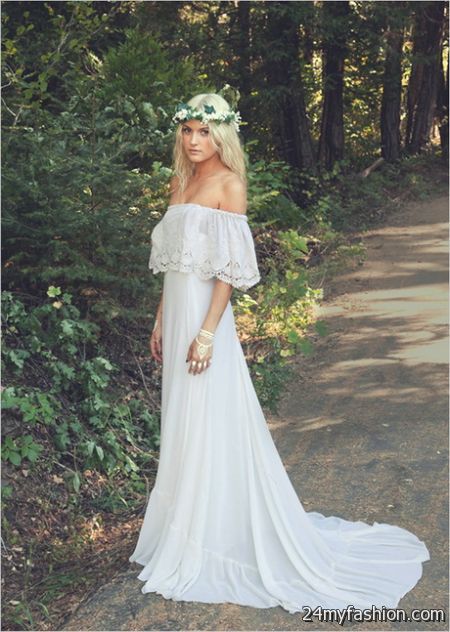Bohemian wedding gowns 2018-2019