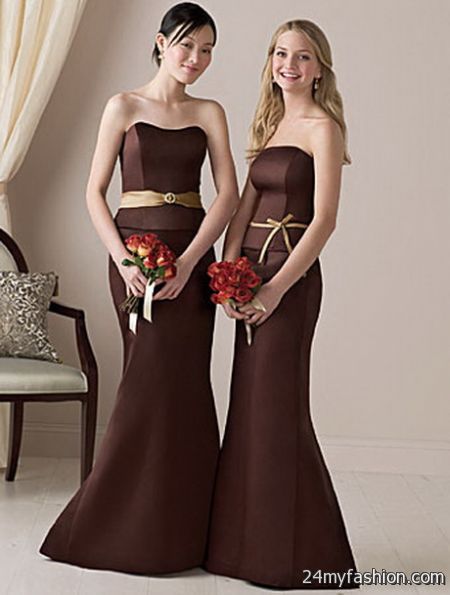 Bridesmaid dresses brown 2018-2019