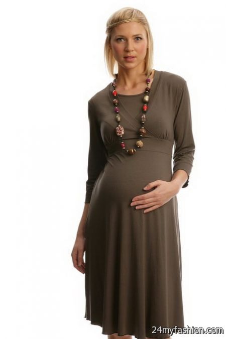Brown maternity dresses 2018-2019
