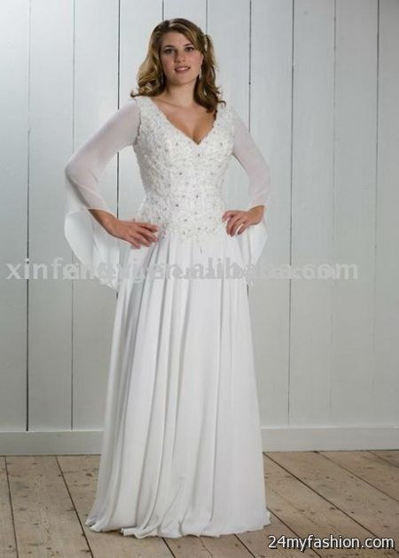Casual wedding dresses with sleeves 2018-2019