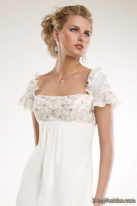 Casual wedding dresses with sleeves 2018-2019